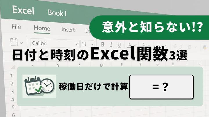 【Excel日付】「月末の日付、カレンダー見てる？」スケジュール管理を自動化する日付関数3選