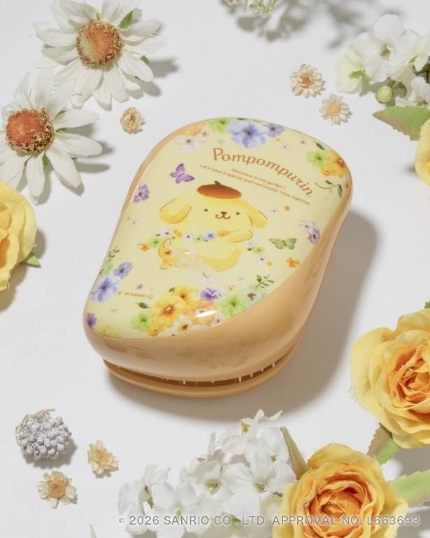 コンパクトスタイラー ポムポムプリン／フラワーパーティー (C)2006 SANRIO CO., LTD. APPROVAL NO. L663693