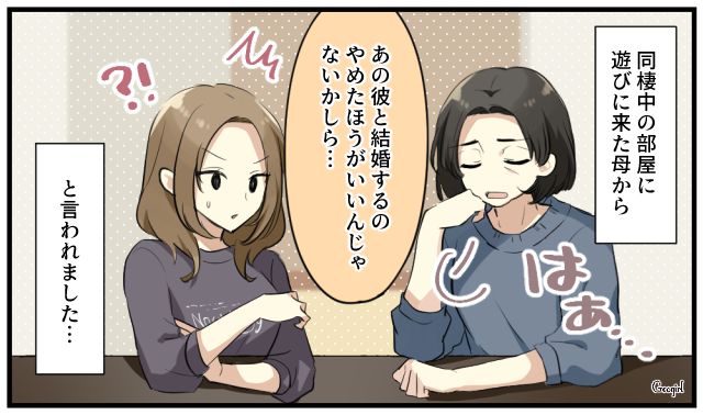 「彼と結婚するのはやめたほうがいいんじゃないかしら」幸せな同棲を揺るがした母の警告