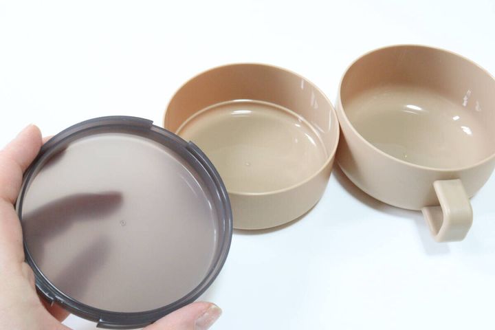 セリアのスープボウルランチボックスの上段と下段の容量