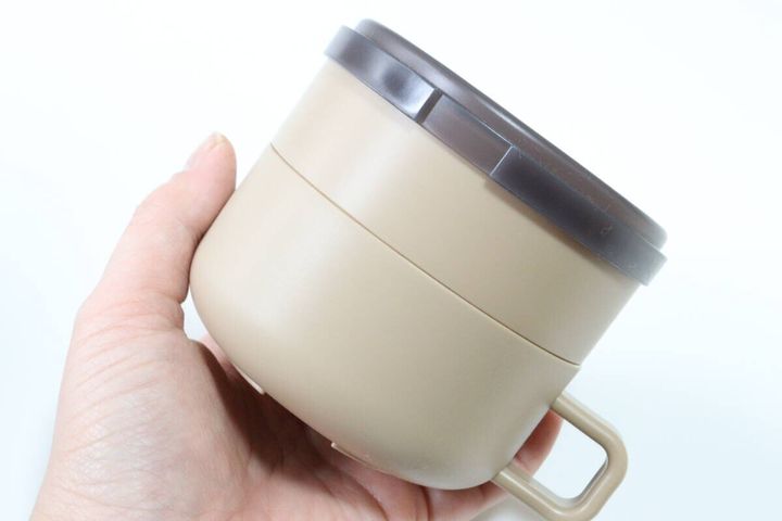 セリアのスープボウルランチボックスはニュアンスカラーでおしゃれ