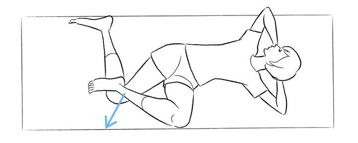 大腿四頭筋（太ももの前側の筋肉）を伸ばすストレッチ