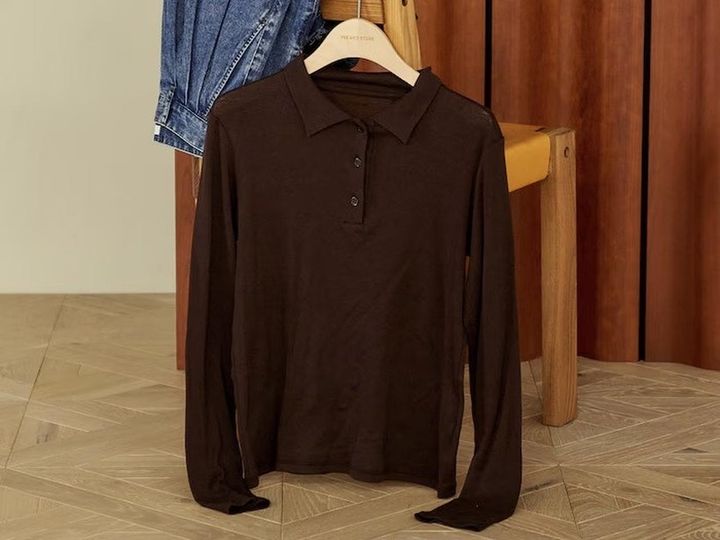 画像: 「ガーゼフライス ポロ襟ロンT」￥6,996 出典：フリークス ストア