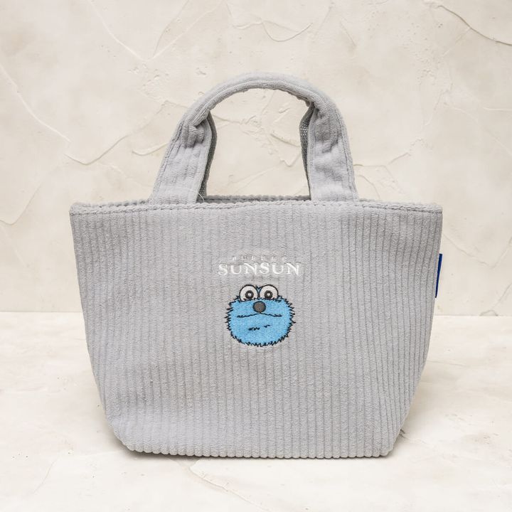 パペットスンスン コーデュロイ生地ランチバッグ