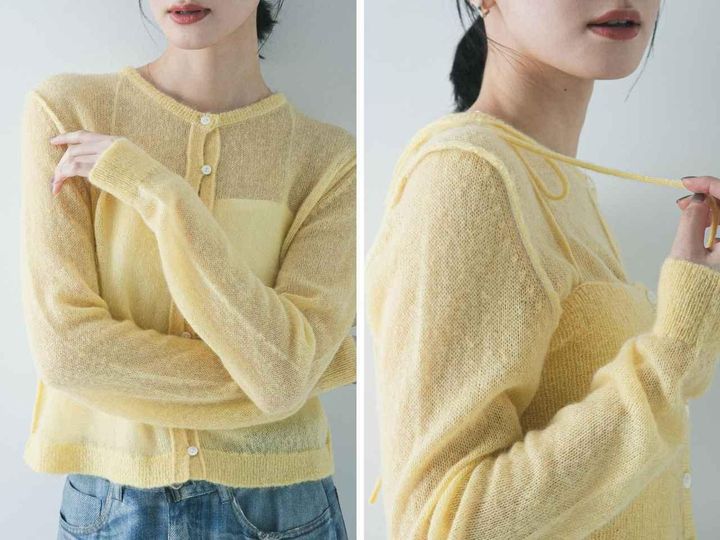 画像: 「シアーモヘヤカーディガン」￥12,100 出典：アーバンリサーチ