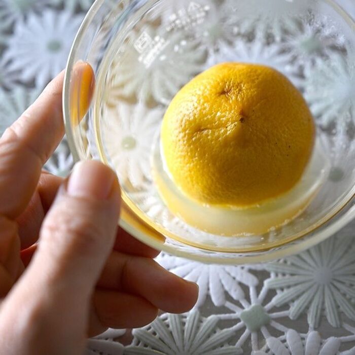 加熱直後のレモン