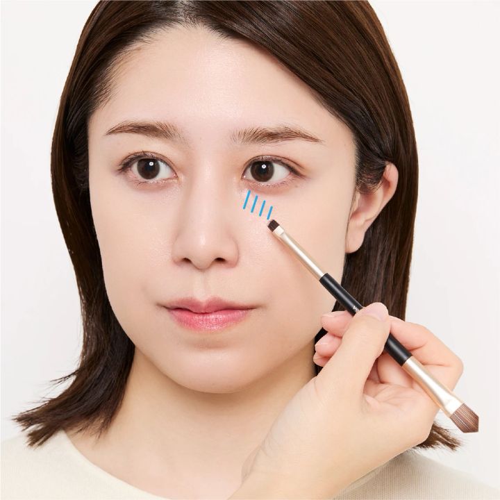 ダブルエンドコンシーラー ブラシの使い方 サナ エクセル エシリアル セラムコンシーラー ER03の塗り方 プチプラコスメ お悩み カバーメイク ベースメイク クマ 目の下のクマ 2026春新作