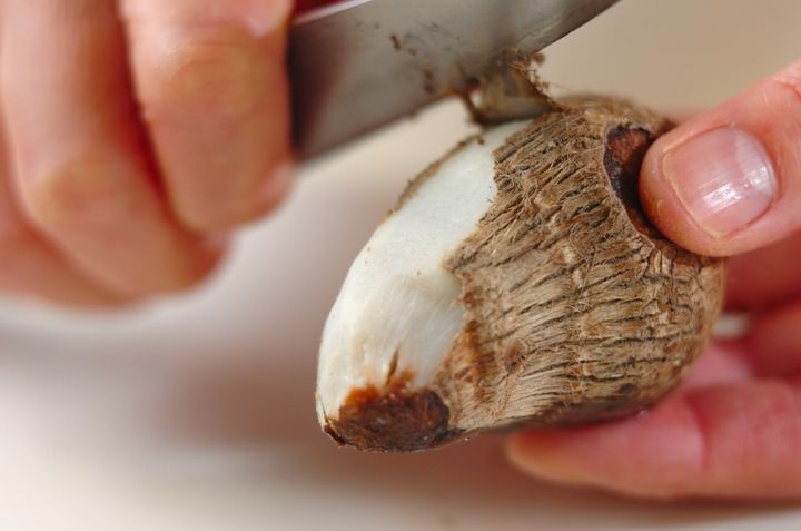 里芋のから揚げ和風あんかけの下準備1