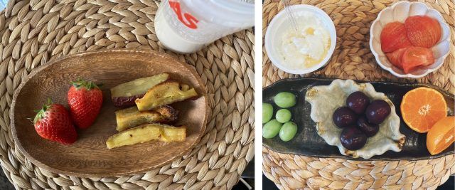 フルーツたっぷりの朝ごはん