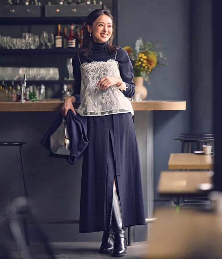 徳澤直子 Iラインスカートコーデ