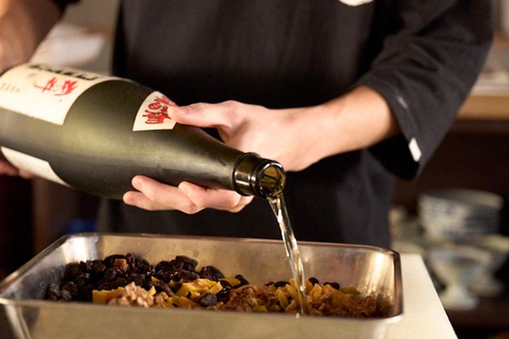 米焼酎漬けにする