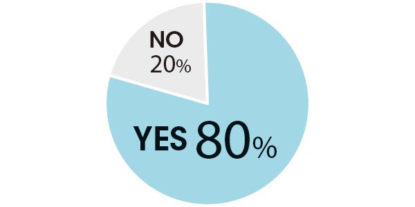 ゆらぐのは仕方のないことだと諦めている YES80％ NO20％