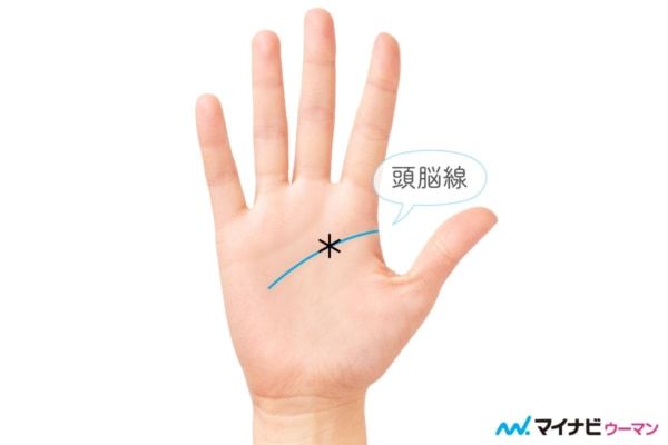 頭脳線上にあるスター線「知的な面でいいことがある」