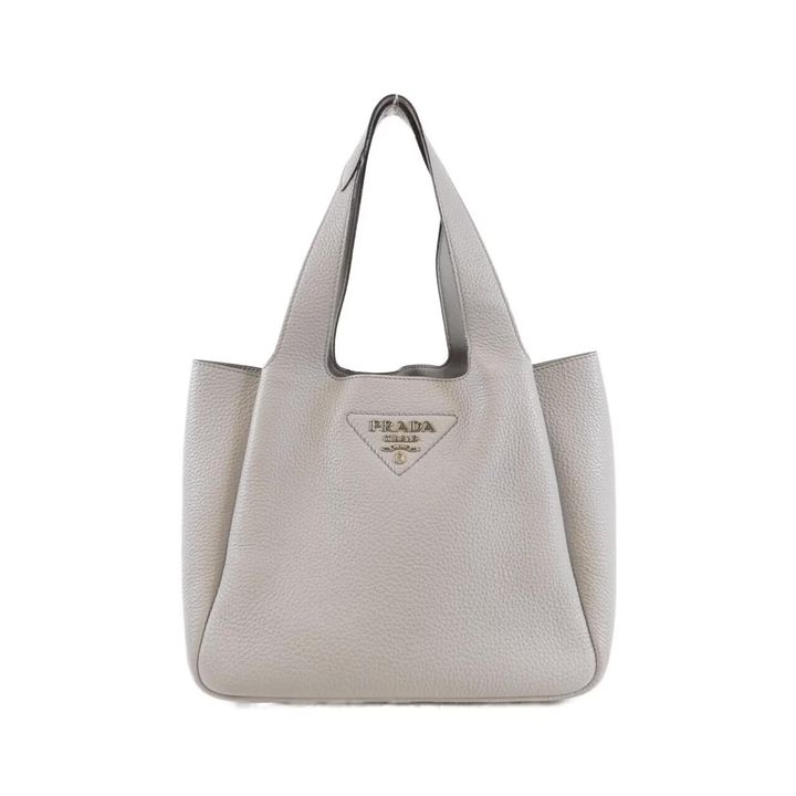 プラダのグレーのレザートート