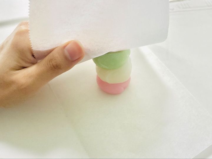 【男の子ママもひな祭り】菱餅に憧れて三色だんごを購入→なんちゃってが完成「サイズ感がちょうどいい」