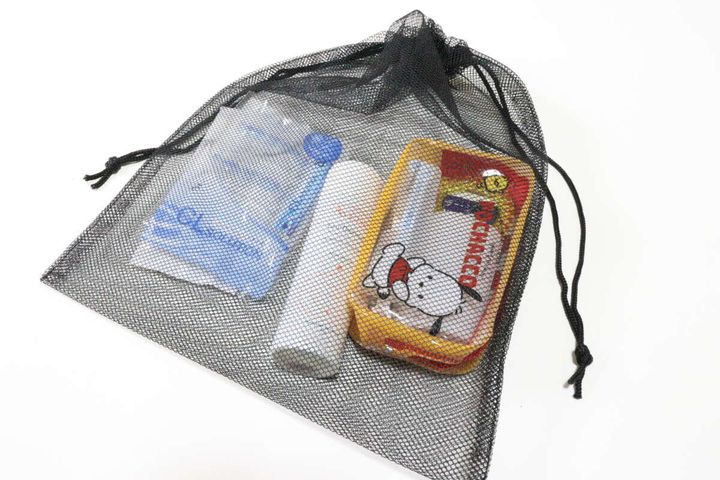 メッシュ巾着バッグ 使用例