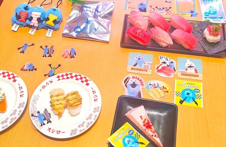 スシローと「パペットスンスン」コラボのメニュー＆グッズ