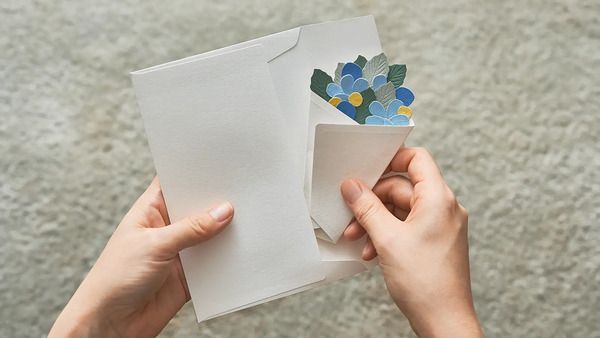 凹凸シールで「花束」を作って贈れるレターセットが、クラファンに登場！