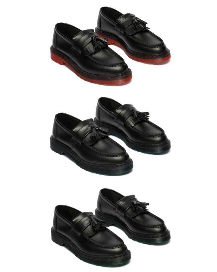 画像: 【日本限定】ADRIAN II ローファー シューズ（レッドソール、ブルーソール、グリーンソール）各￥28,600 ◾️サイズ展開22cm〜 出典：ドクターマーチン