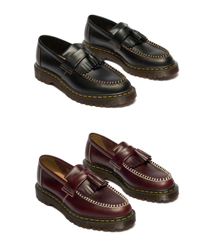 画像: ADRIAN BEN タッセル ローファー（ブラック、チェリーレッド）各￥28,600 ◾️サイズ展開22cm〜 出典：ドクターマーチン