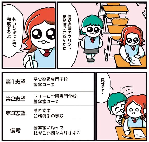 進路希望のプリント （C）フォレスト／KADOKAWA