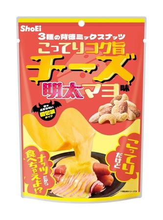 「3種の背徳ミックスナッツ チーズ明太マヨ味」発売！お酒のおつまみにおすすめ