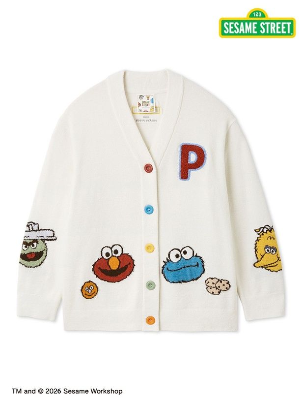 「【SESAME STREET】【レディース】エアリーモコアップリケカーディガン」(1万5950円)