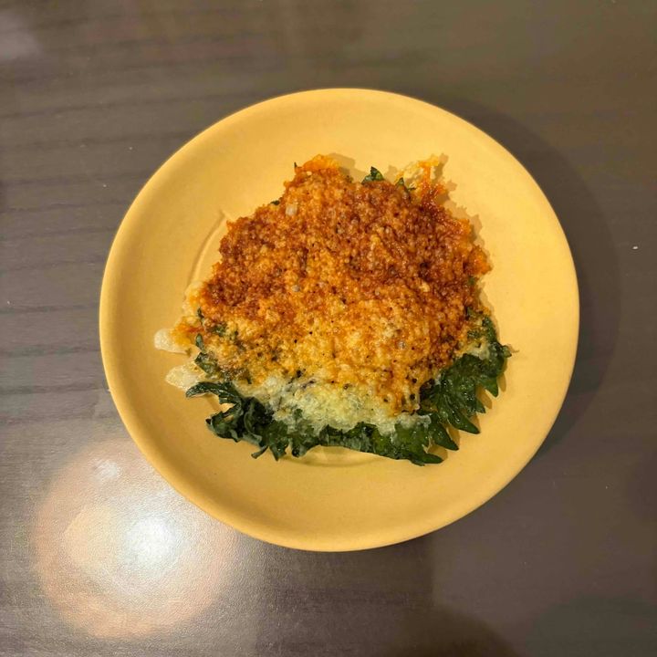 大葉せんべいが完成したところ