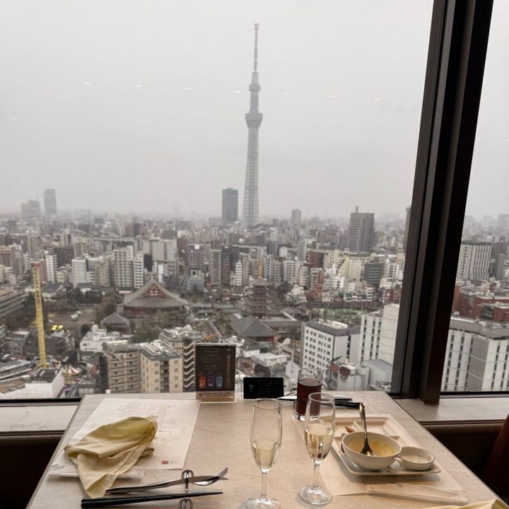 浅草ビューホテル26階のスカイグリルビュッフェ武蔵