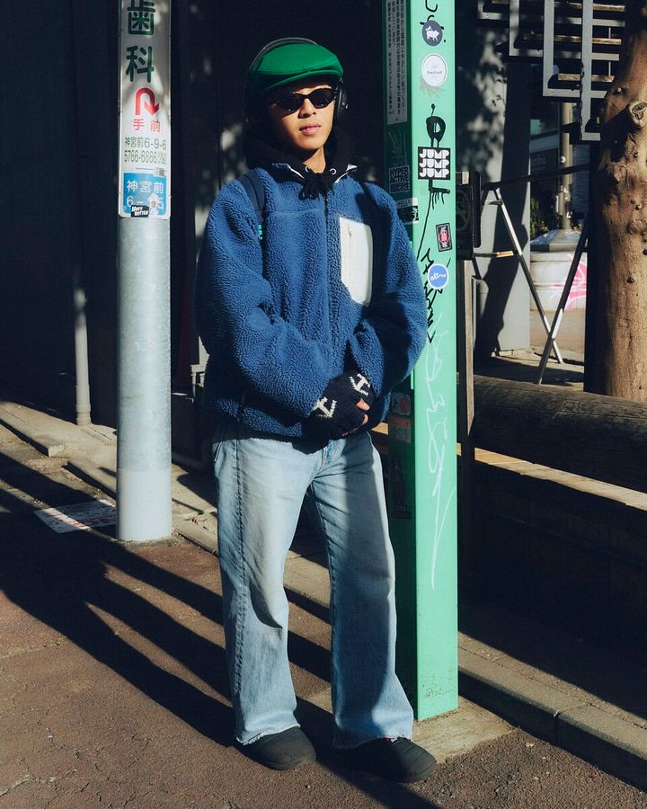 【スナップ】フリースと手袋によって「誰が見てもあったかそうな格好」が完成