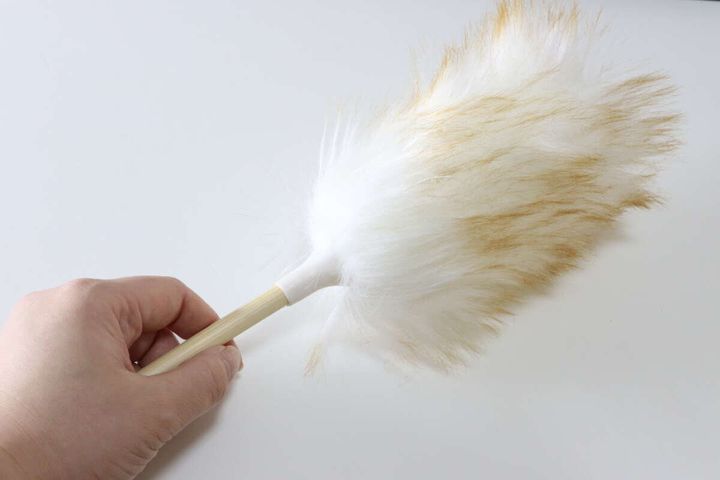 ふわふわダスター 竹ハンドル サイズ感