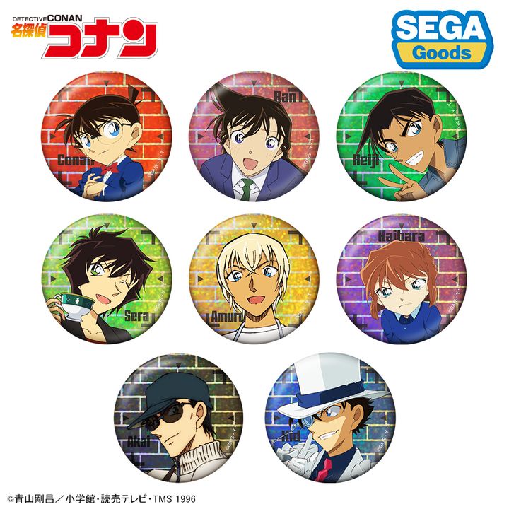 セガ フェイブ「名探偵コナン ビジュアルホログラム缶バッジ Vol.1」