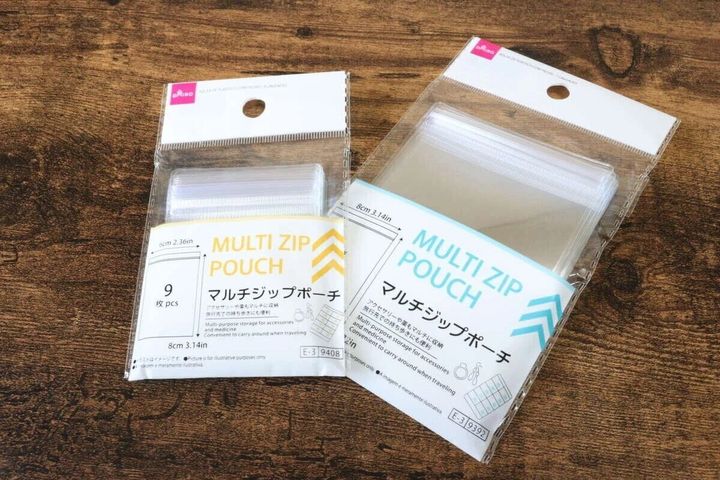 ダイソー マルチジップポーチ（9枚） マルチジップポーチ（7枚） パッケージ