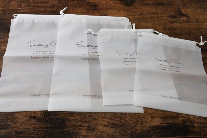 トラベルビニール巾着ポーチセット（fun trip）