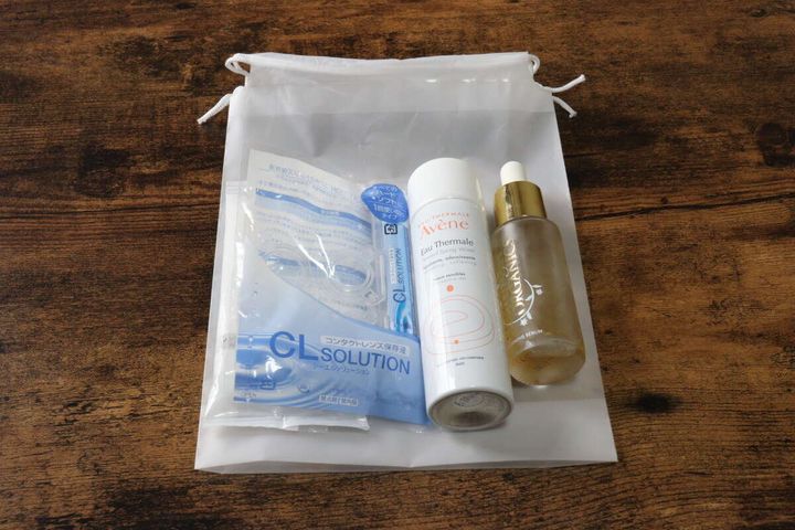 トラベルビニール巾着ポーチセット（fun trip） Sサイズ