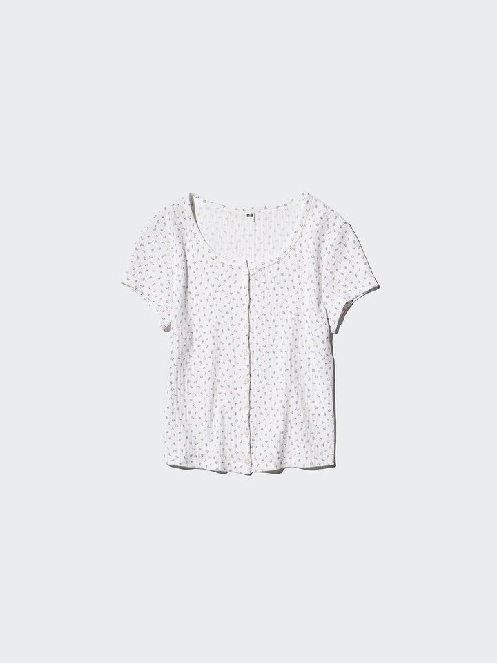 ユニクロのワッフルフルオープンミニT