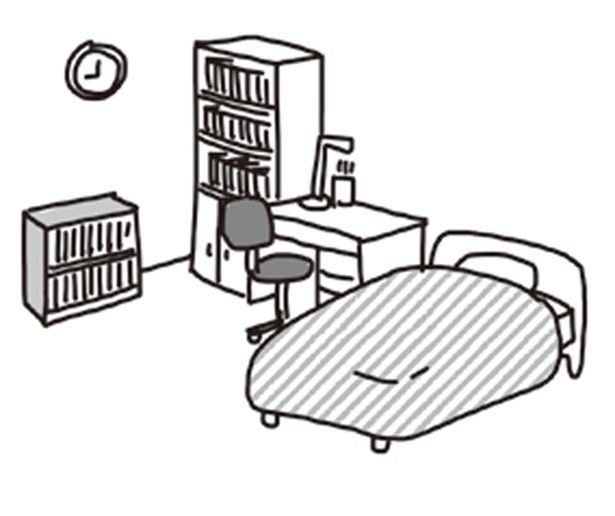 低い位置に収納をまとめる （C）アベナオミ／KADOKAWA