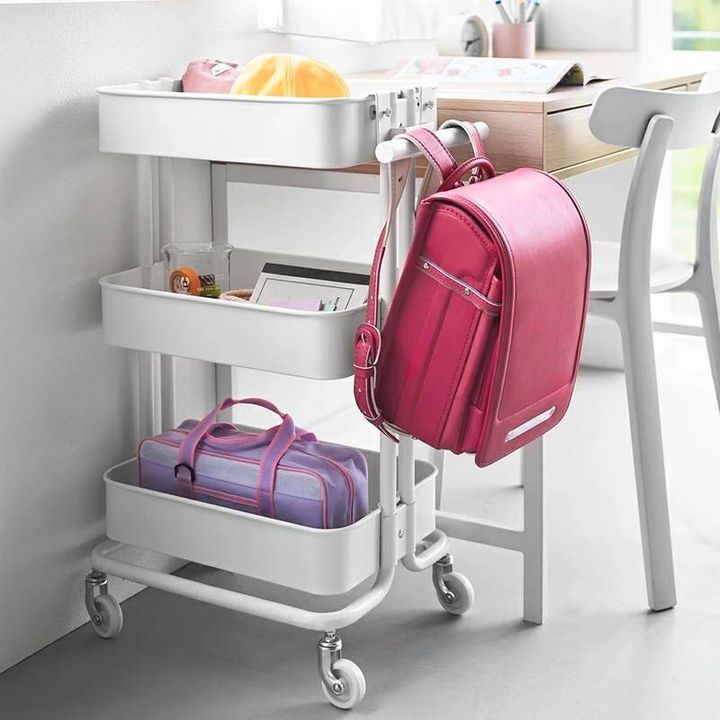 山崎実業tower スチールワゴン横ランドセル&リュックハンガー