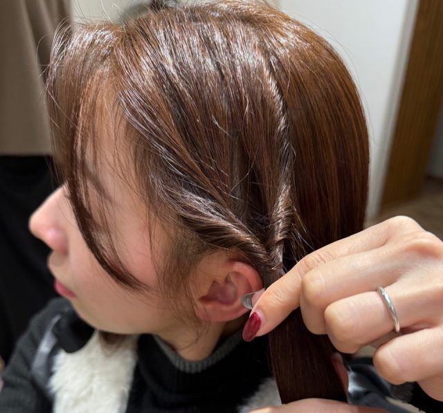 くるりんぱした髪