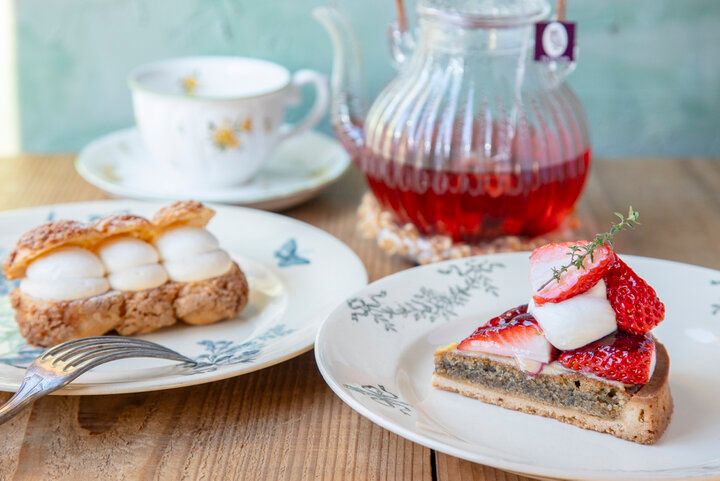 フランスの片田舎にあるような伊豆の隠れ家カフェ＆パティスリーで、とっておきのスイーツや料理を♪