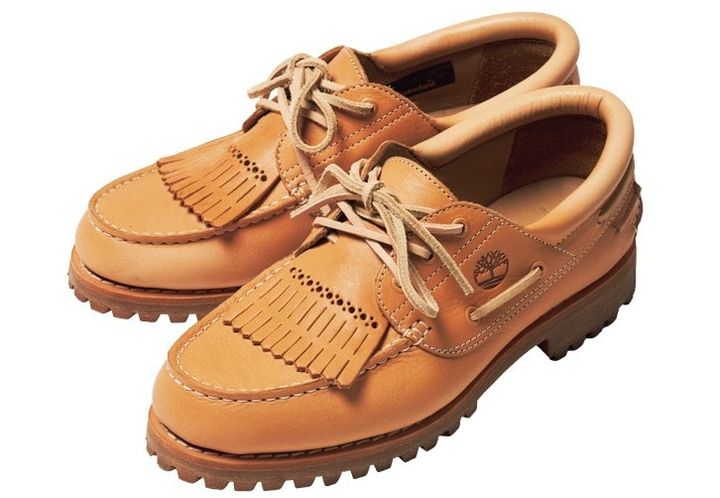 モデル・KAIOのベストバイ Timberland×Hender Schemeのスリーアイ ラグ ハンドソーンボートシューズ
