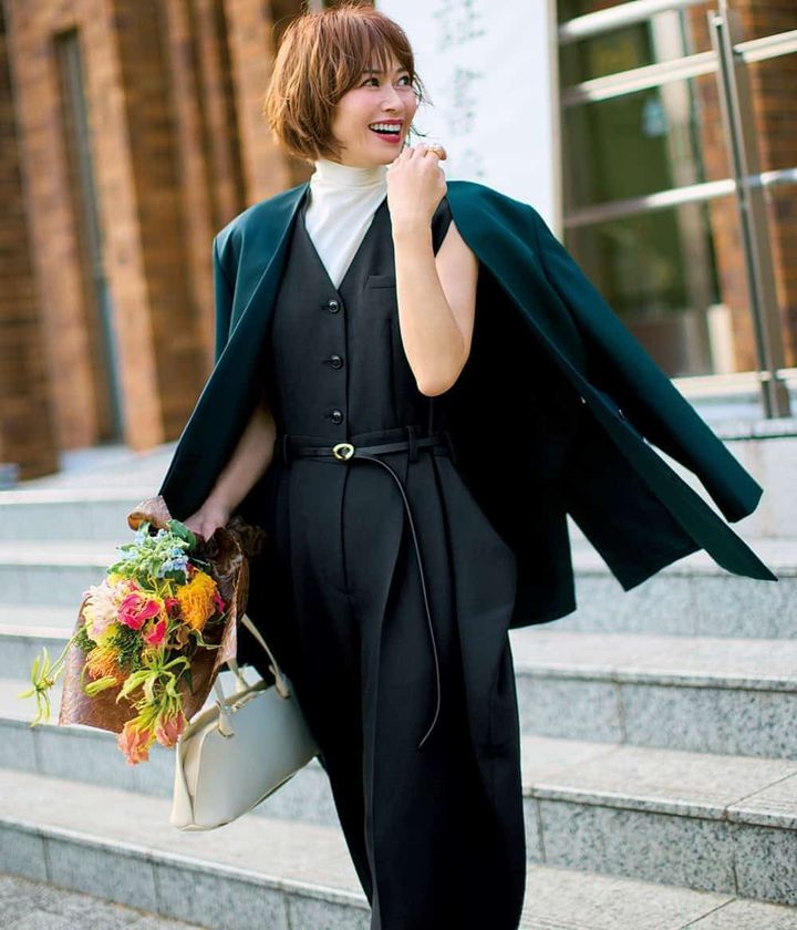 畑野ひろ子 ジャケット オールインワン 卒業式コーデ