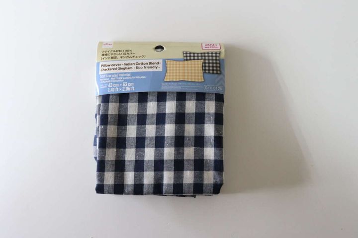 枕カバー（インド綿混、ギンガムチェック） パッケージ