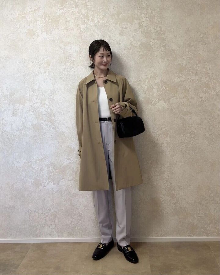 2026gu春バルマカーンAラインハーフコート着回しコーデ