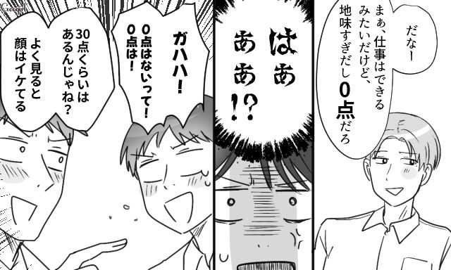 「地味すぎだし0点だろ」職場の男性陣に見た目で点数をつけられていた話