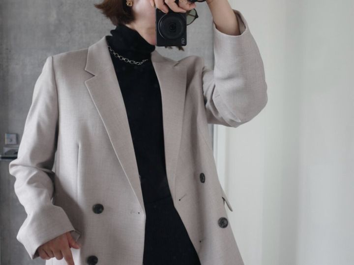 GUダブルブレストジャケット BEIGE