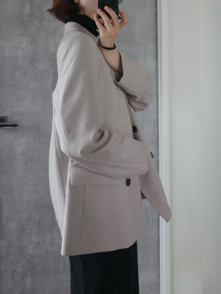 GUダブルブレストジャケット Lサイズ サイドシルエット