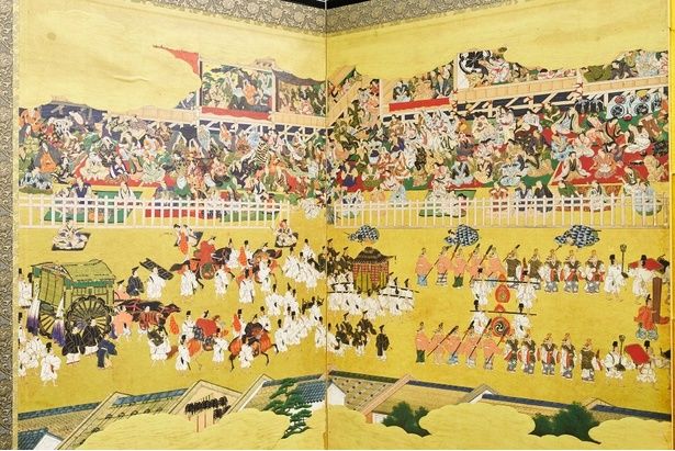 観客の装いや表情から当時の様子がわかる(写真は複製部分)