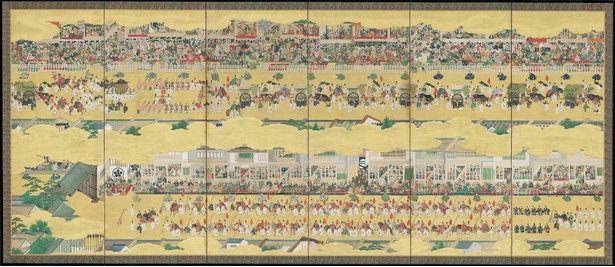 「二条城行幸図屏風」(左隻/江戸時代) 京都市指定文化財 泉屋博古館蔵