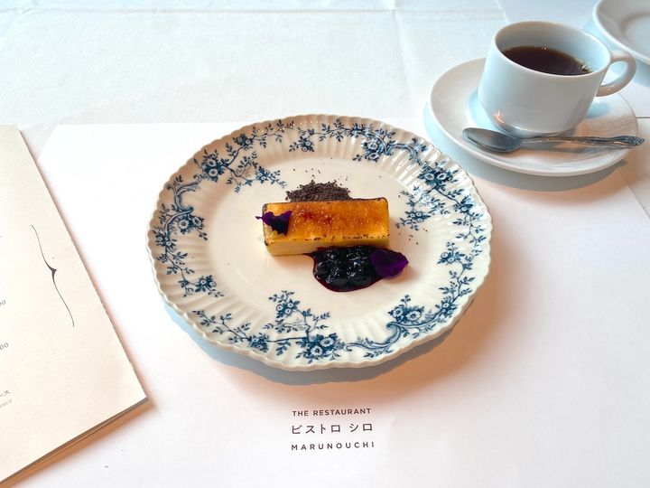 「ビストロ シロ」クレマカタラーナ カシスソース